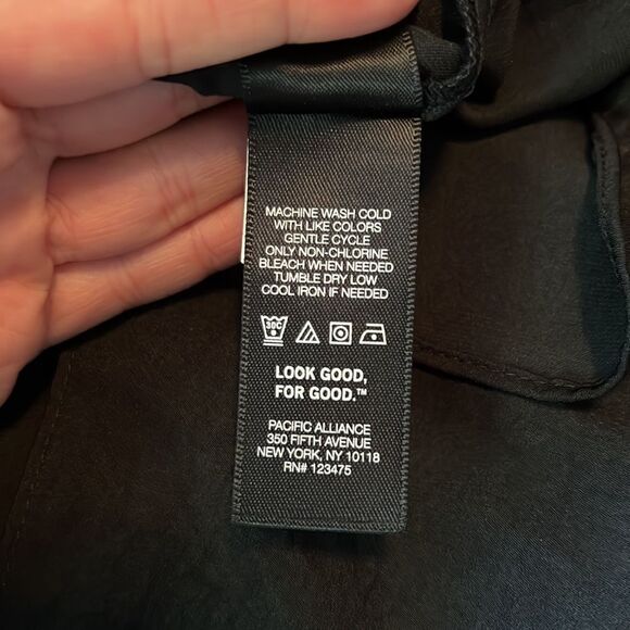 NWT! Kenneth Cole black faux wrap blouse - Picture 4 of 10